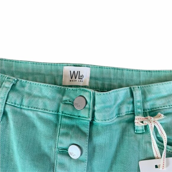 NWT Wash Lab Mint Denim Mini Skirt 31 - Picture 2 of 4